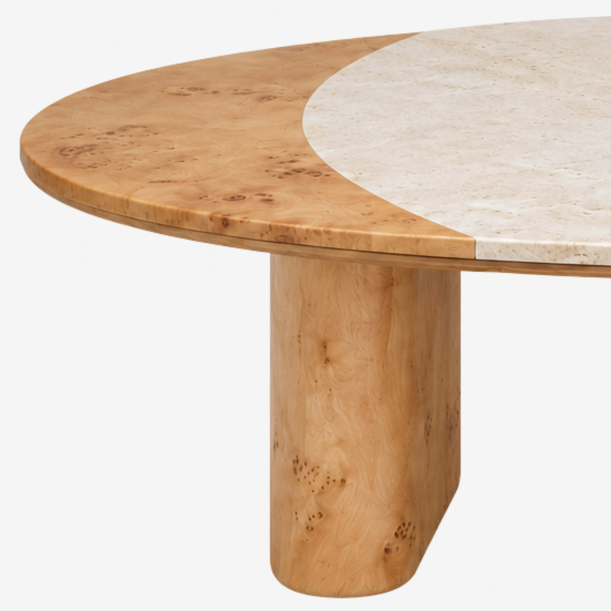 Bron Marble coffee Table - Burl/Marble
