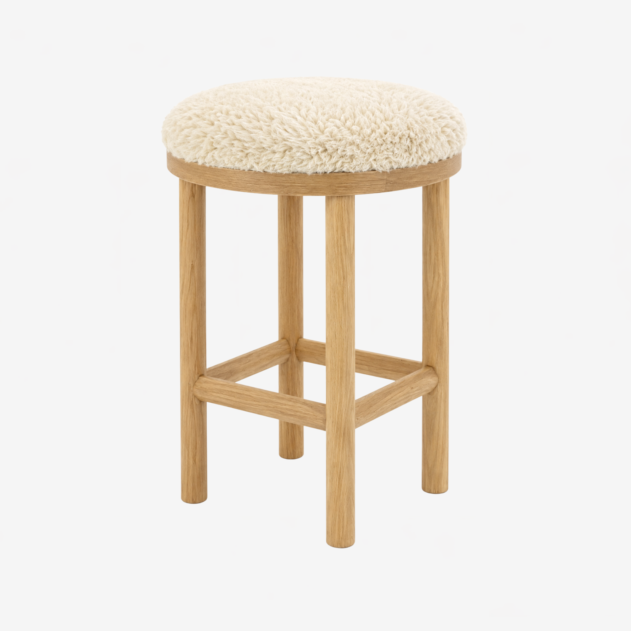 Elkin Counter Stool - Oak/Panna
