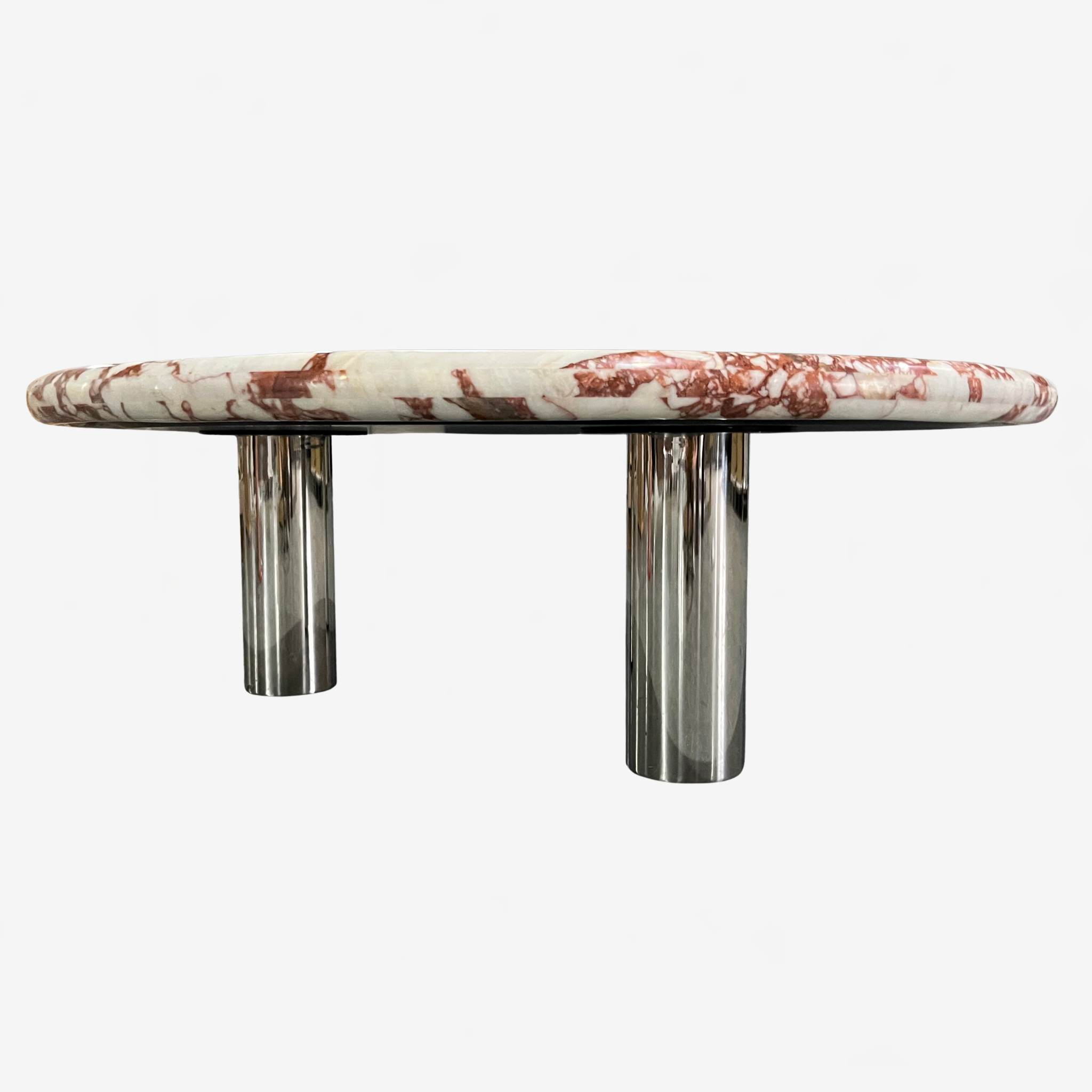 Maev Coffee Table - Rosso/Chrome