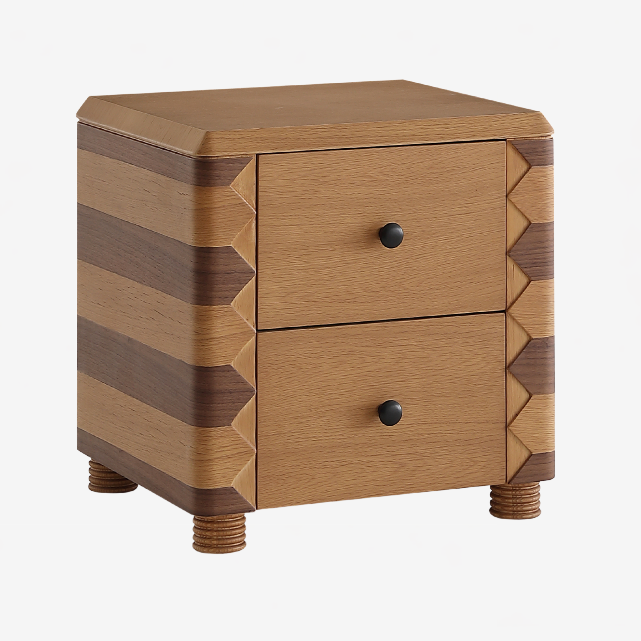 Odea Bedside - Oak/Walnut