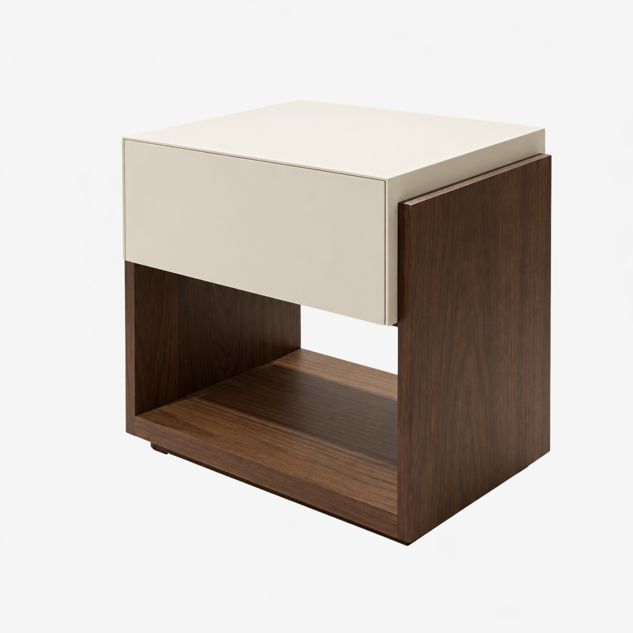 Rumi Bedside - Walnut/Putty