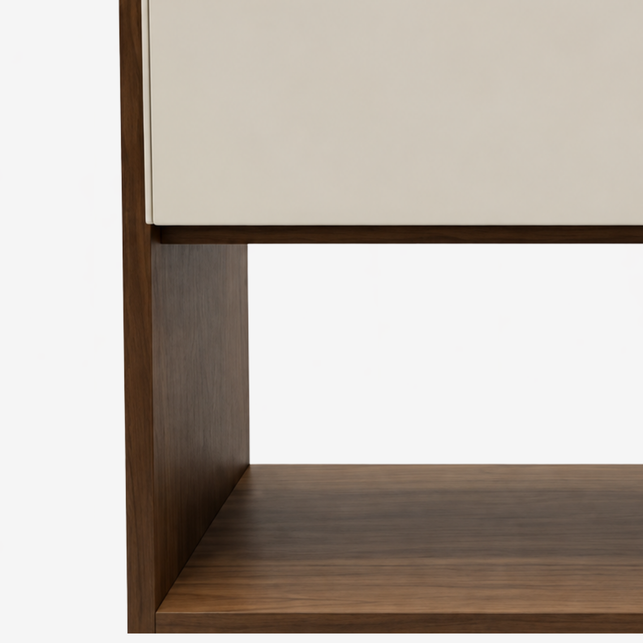 Rumi Bedside - Walnut/Putty