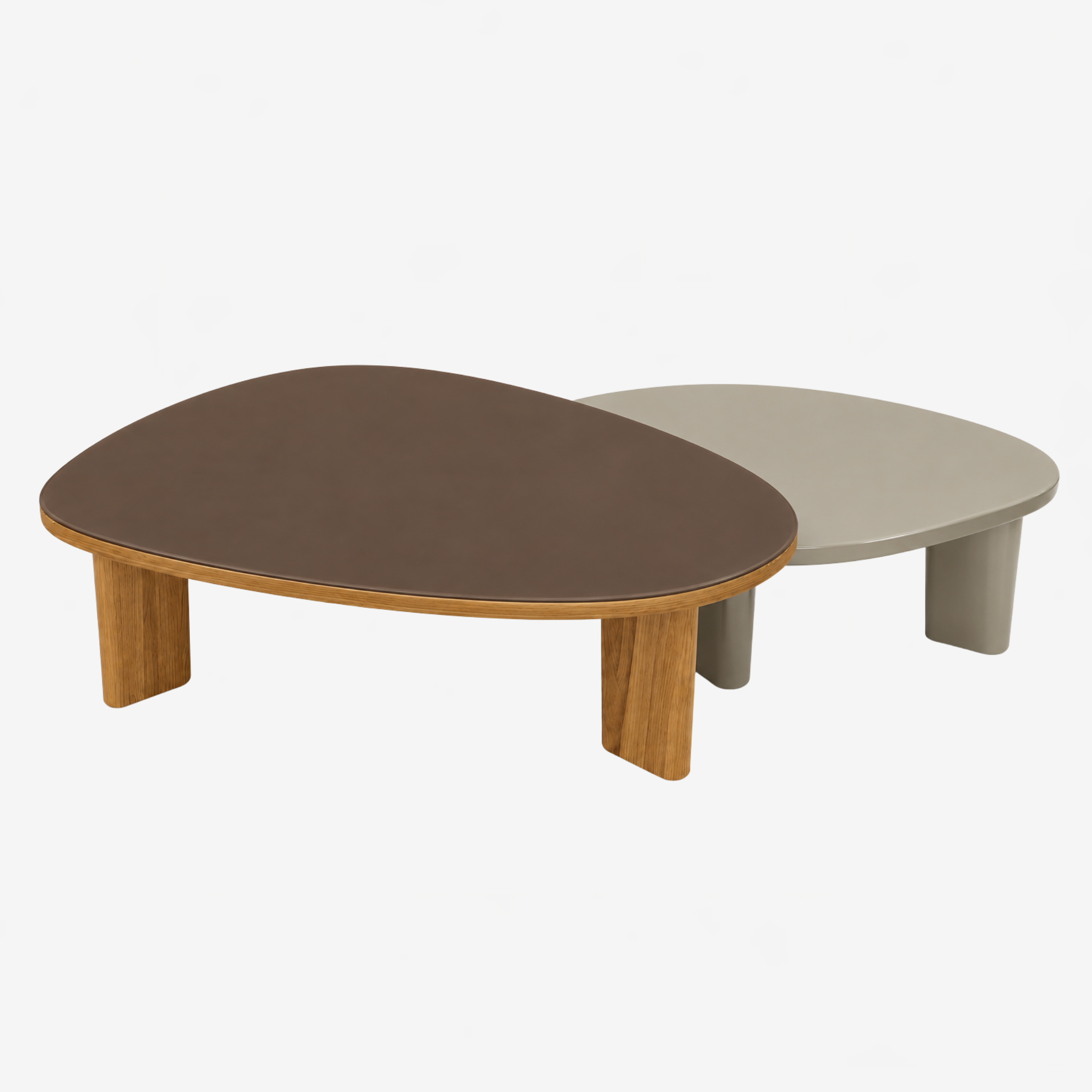 Teo Duo Coffee Table - Gloss Putty