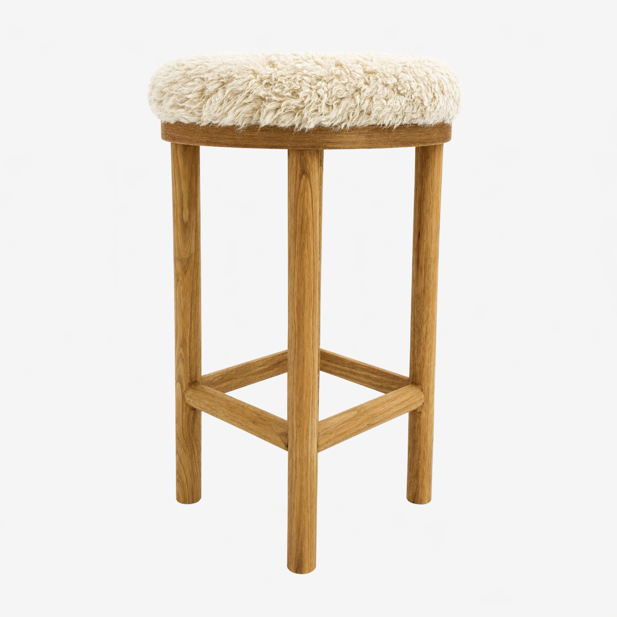 Elkin Counter Stool - Oak/Panna