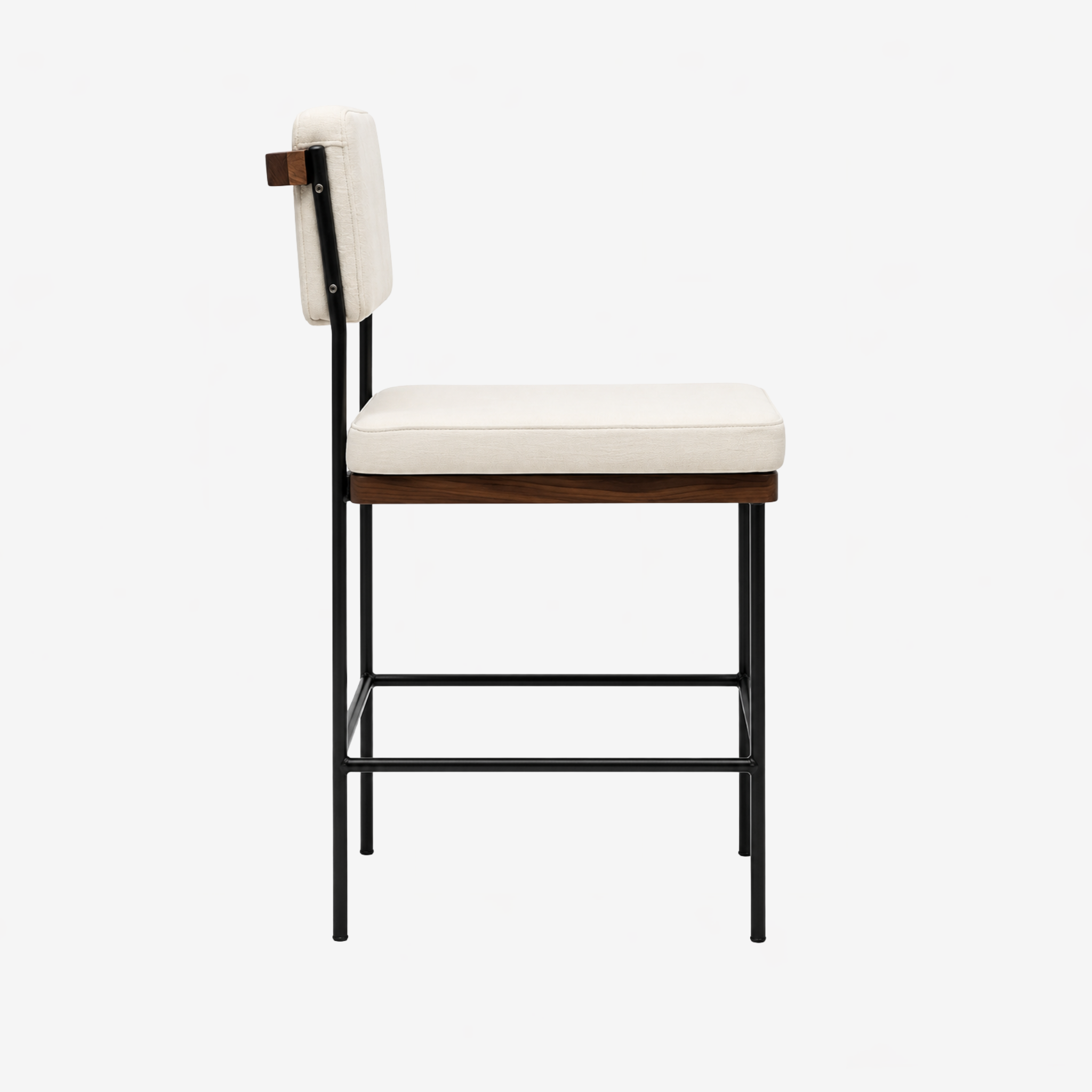 Naya Counter Stool Ivory/Walnut