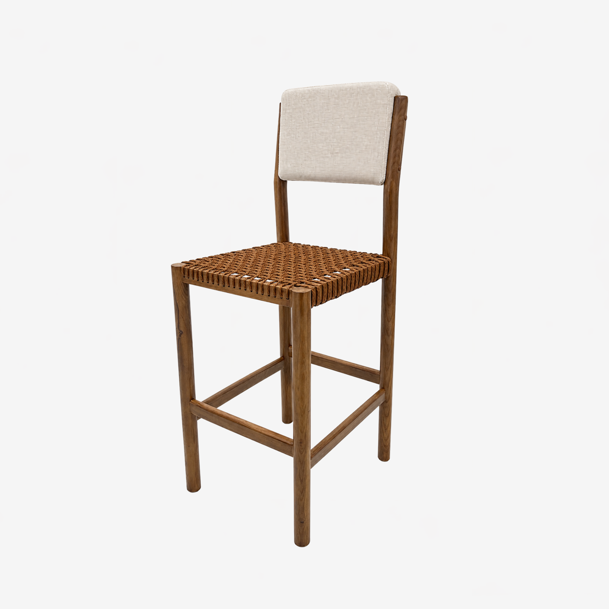 Vete Counter Stool - Walnut/Ecru