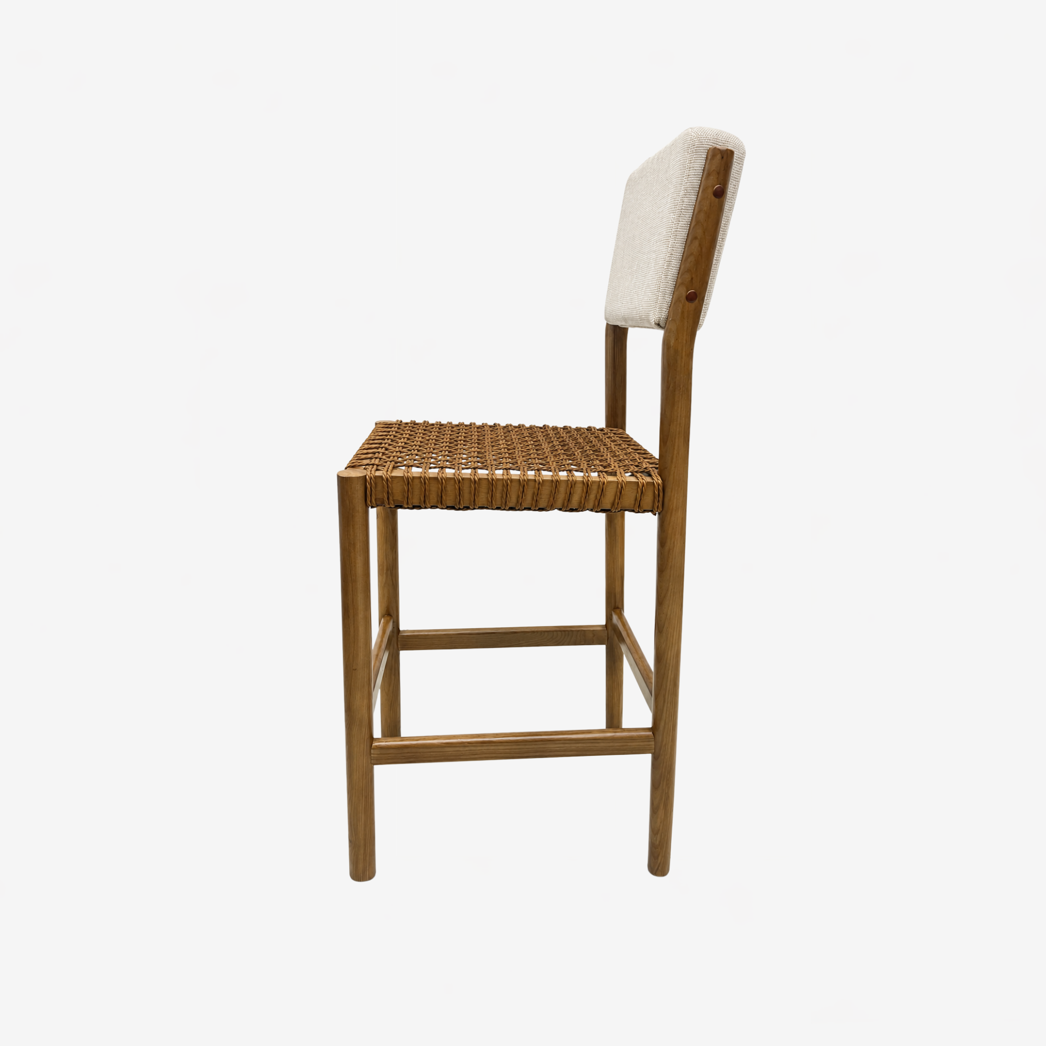 Vete Counter Stool - Walnut/Ecru